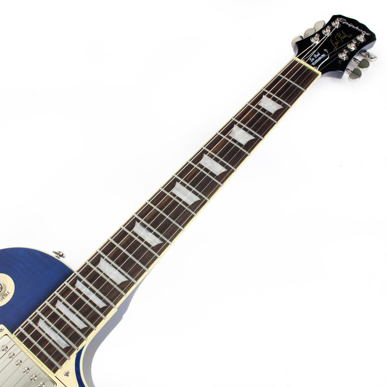 Used Epiphone Les Paul Standard Plus Top Pro Solid Body Electric Guitar in  Trans Blue