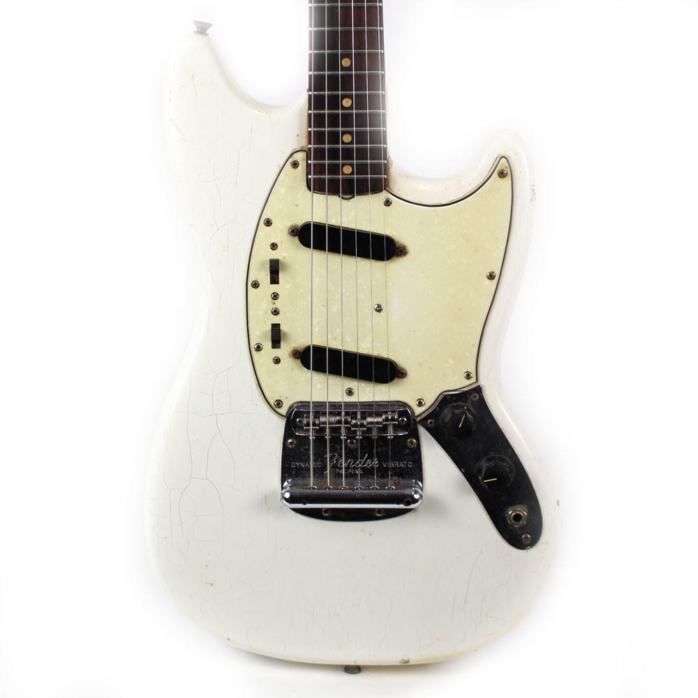 Vintage 1965 Fender Mustang Electric Guitar White | Cream City Music