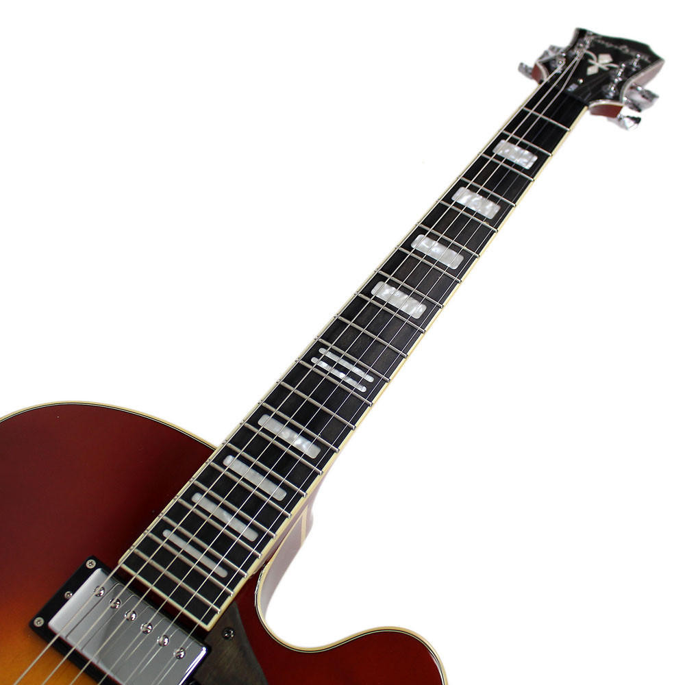 Used Hagstrom HJ800 Hollow Body Electric Guitar Sunburst | Cream