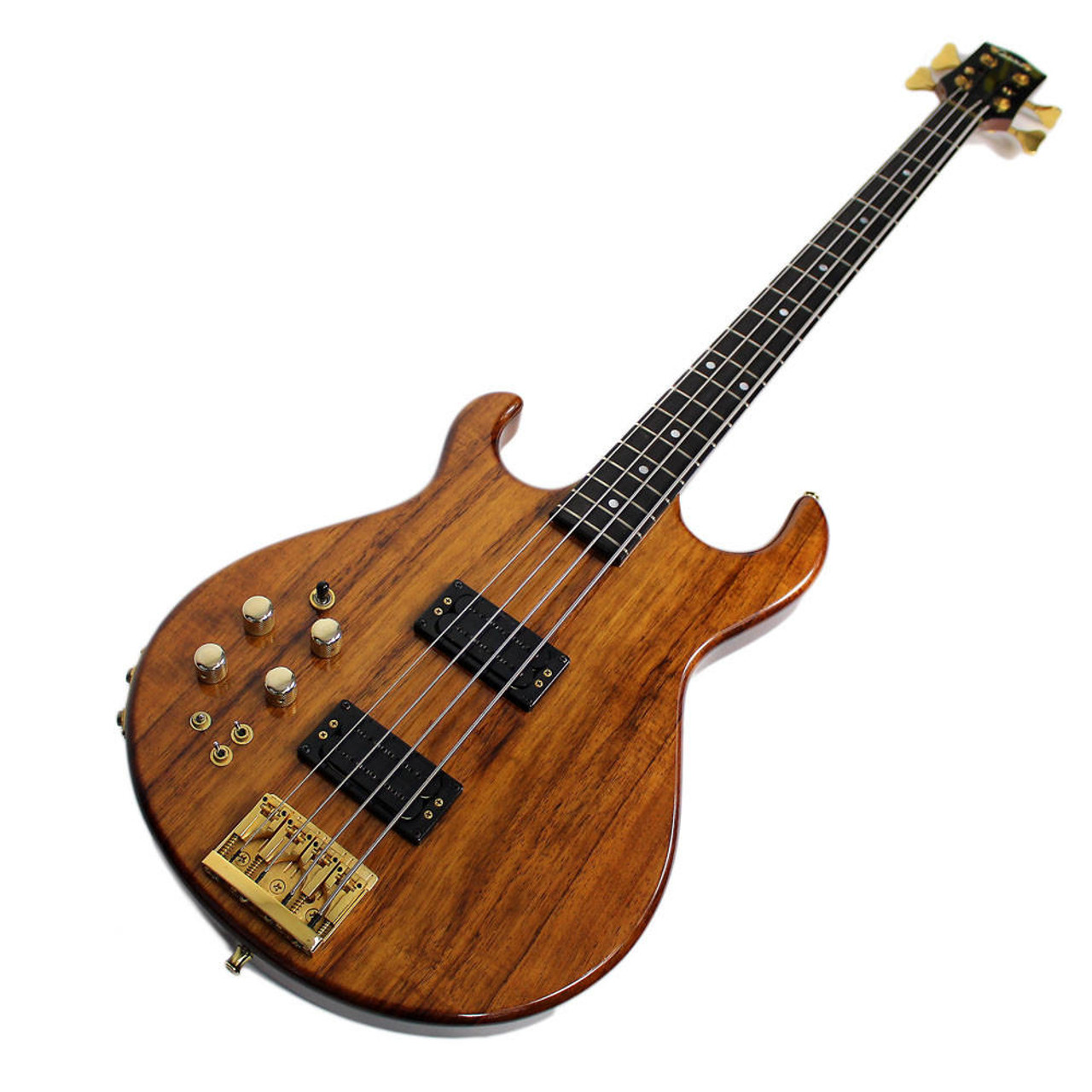 Used Carvin LB50 Left Handed Electric Bass Guitar Koa Natural