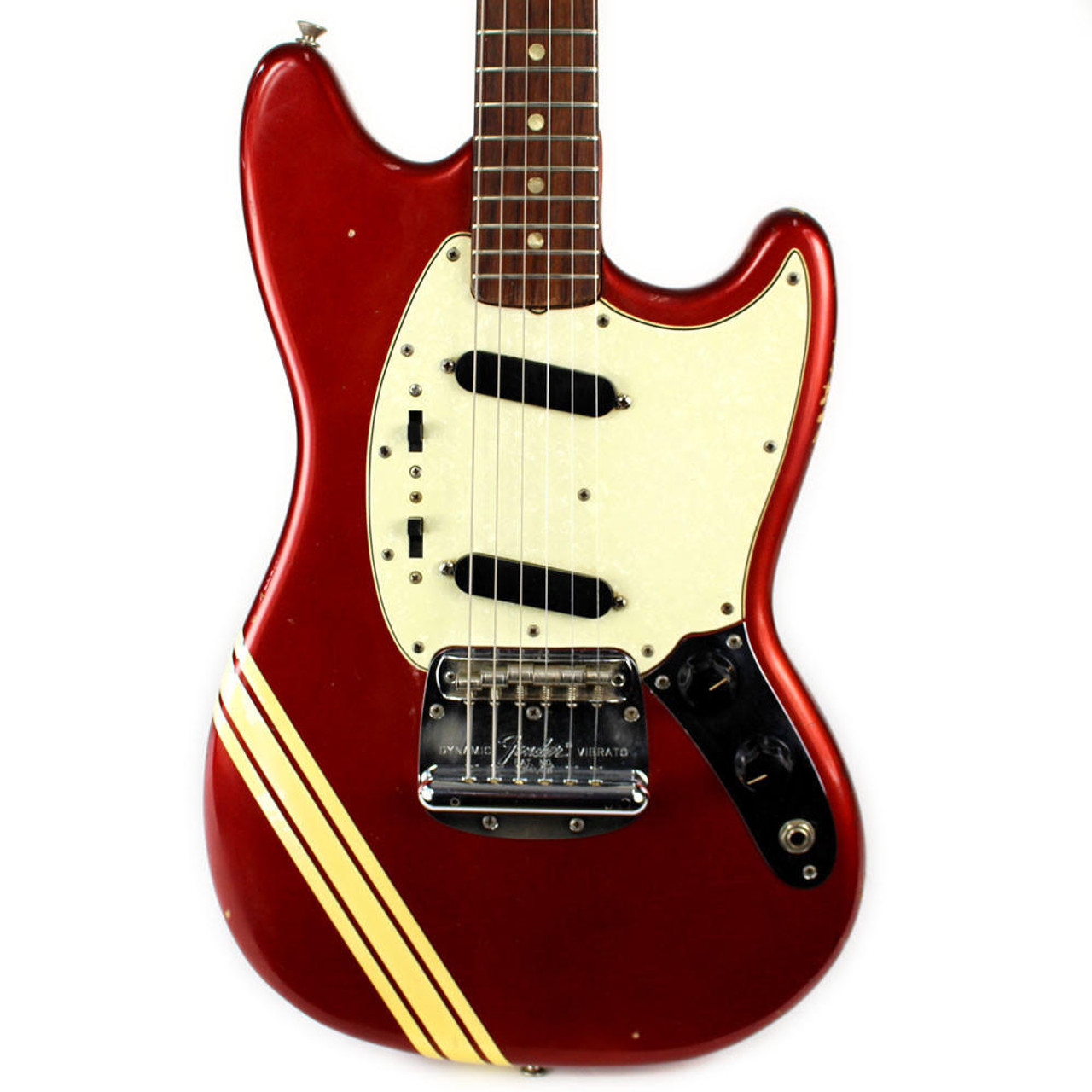 Vintage 1969 Fender Mustang Electric Guitar Competition Candy Apple Red