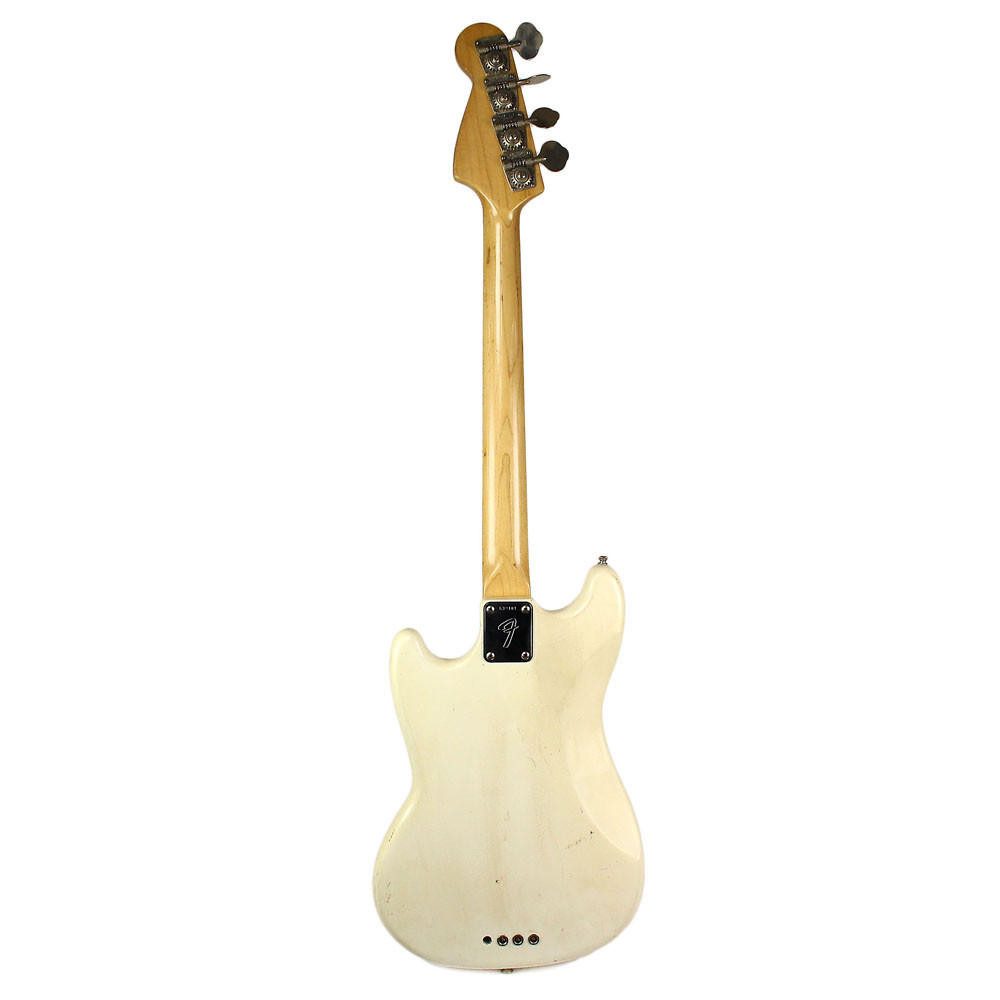 Vintage 1976 Fender Mustang Bass Refinished in Olympic White