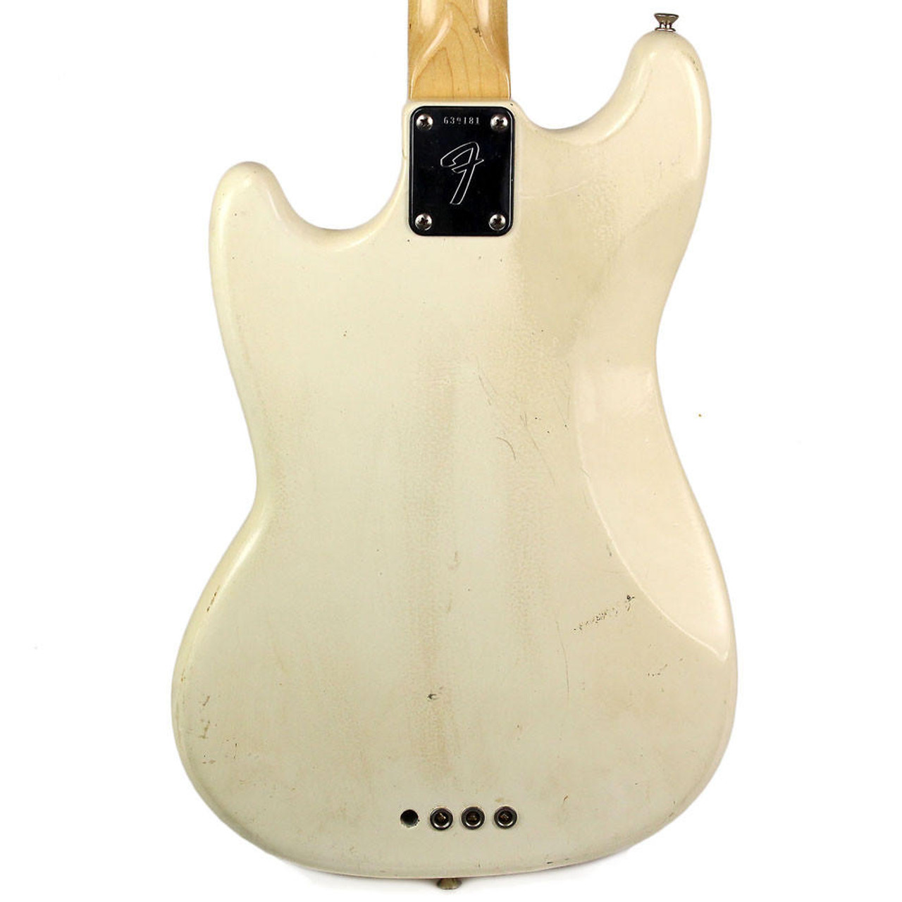 Vintage 1976 Fender Mustang Bass Refinished in Olympic White