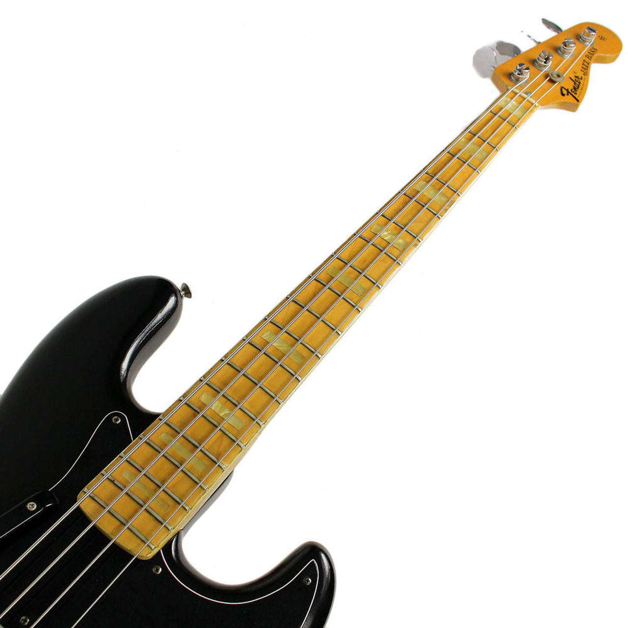 Vintage 1976 Fender Jazz Bass Refinished in Black | Cream City Music