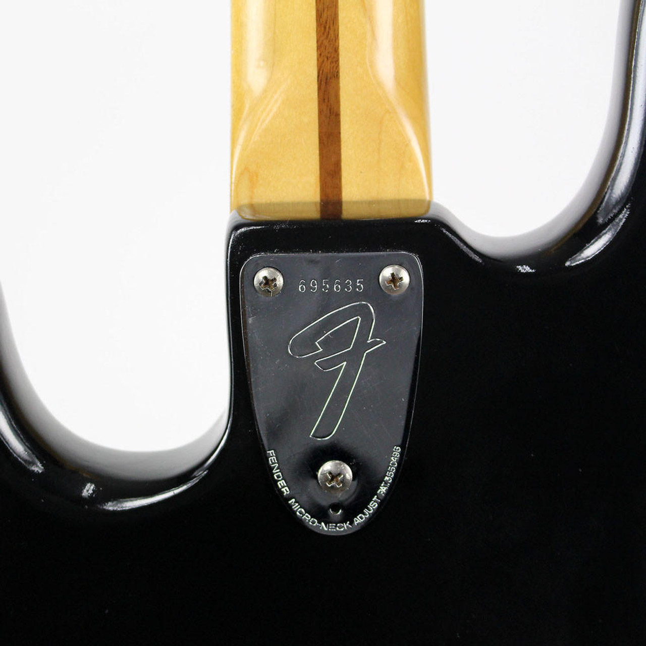Vintage 1976 Fender Jazz Bass Refinished in Black | Cream