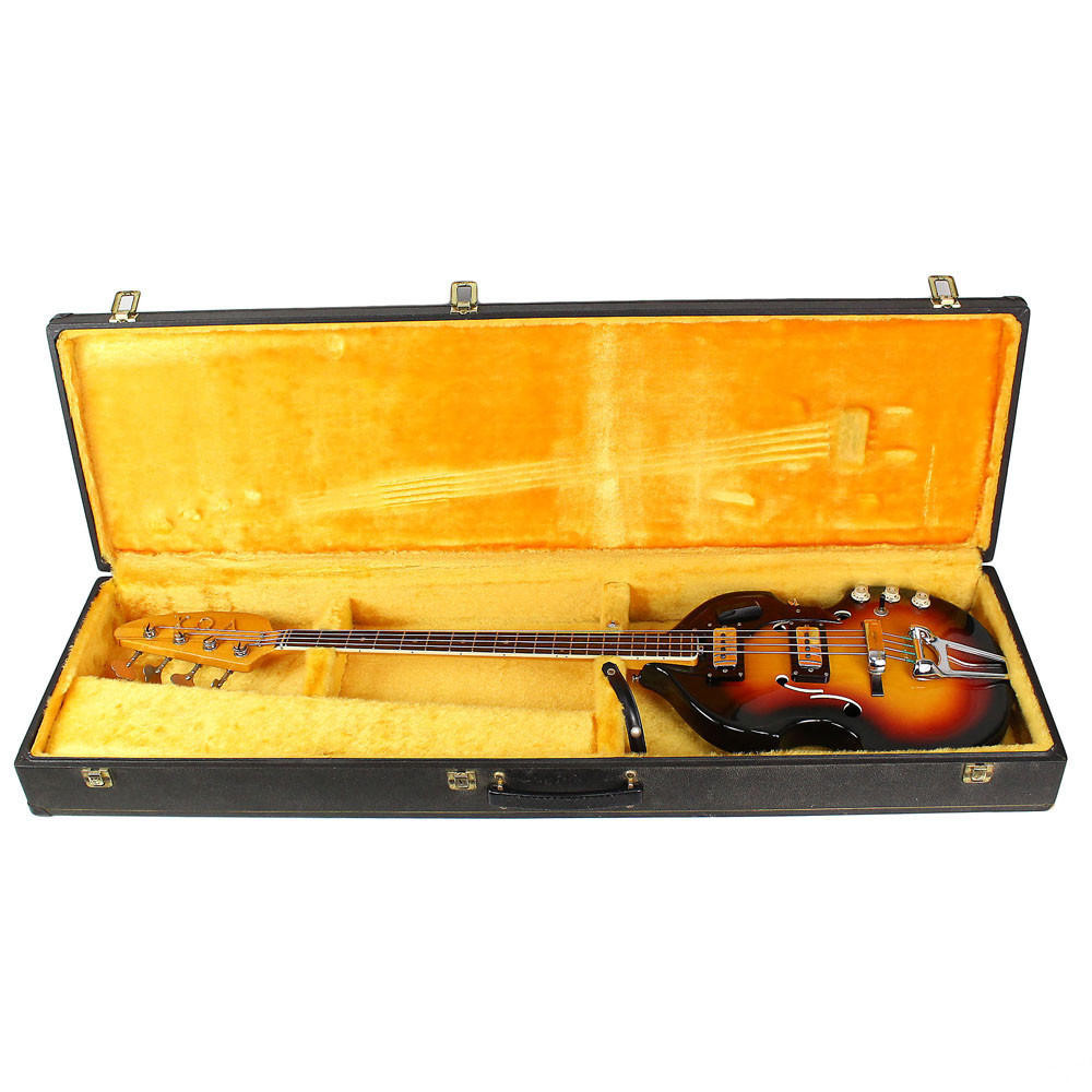 Vintage 1960's Vox Spyder IV Hollow Body Electric Bass Guitar