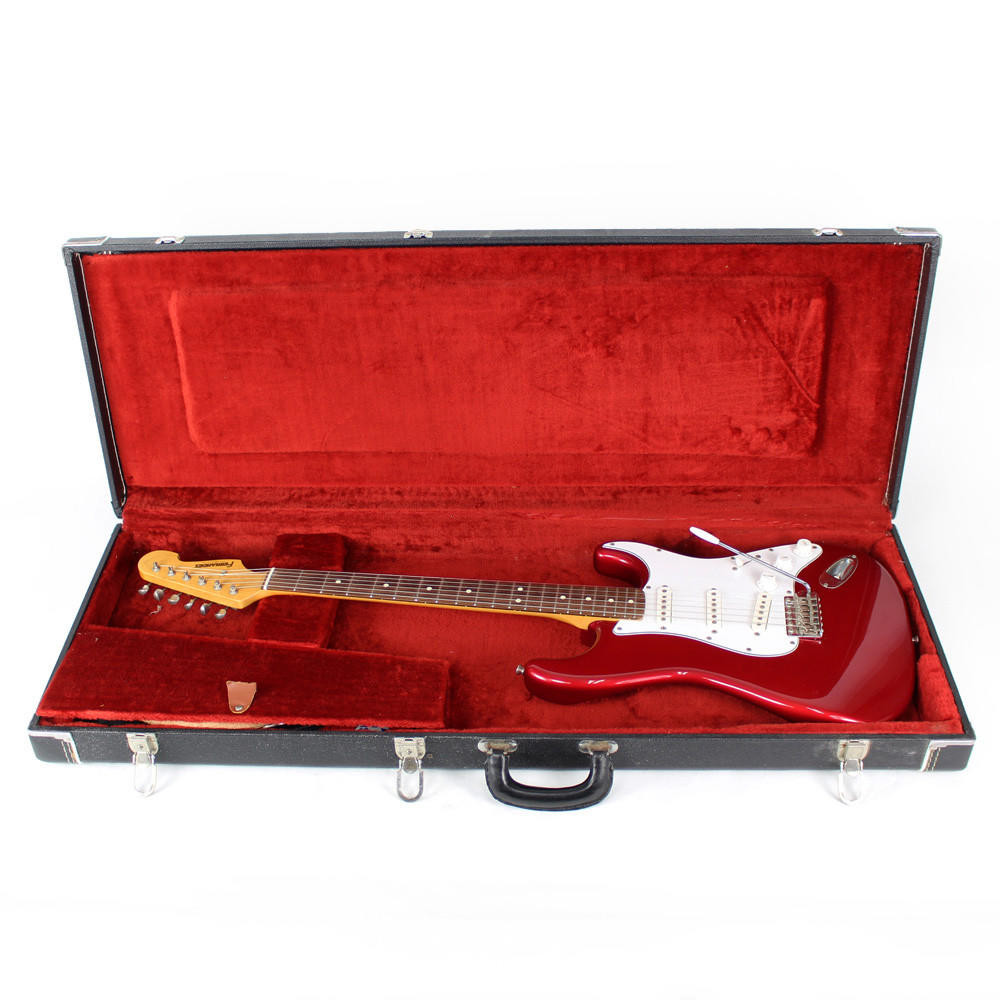 Used Fernandes Strat Copy Solid Body Electric Guitar in Red