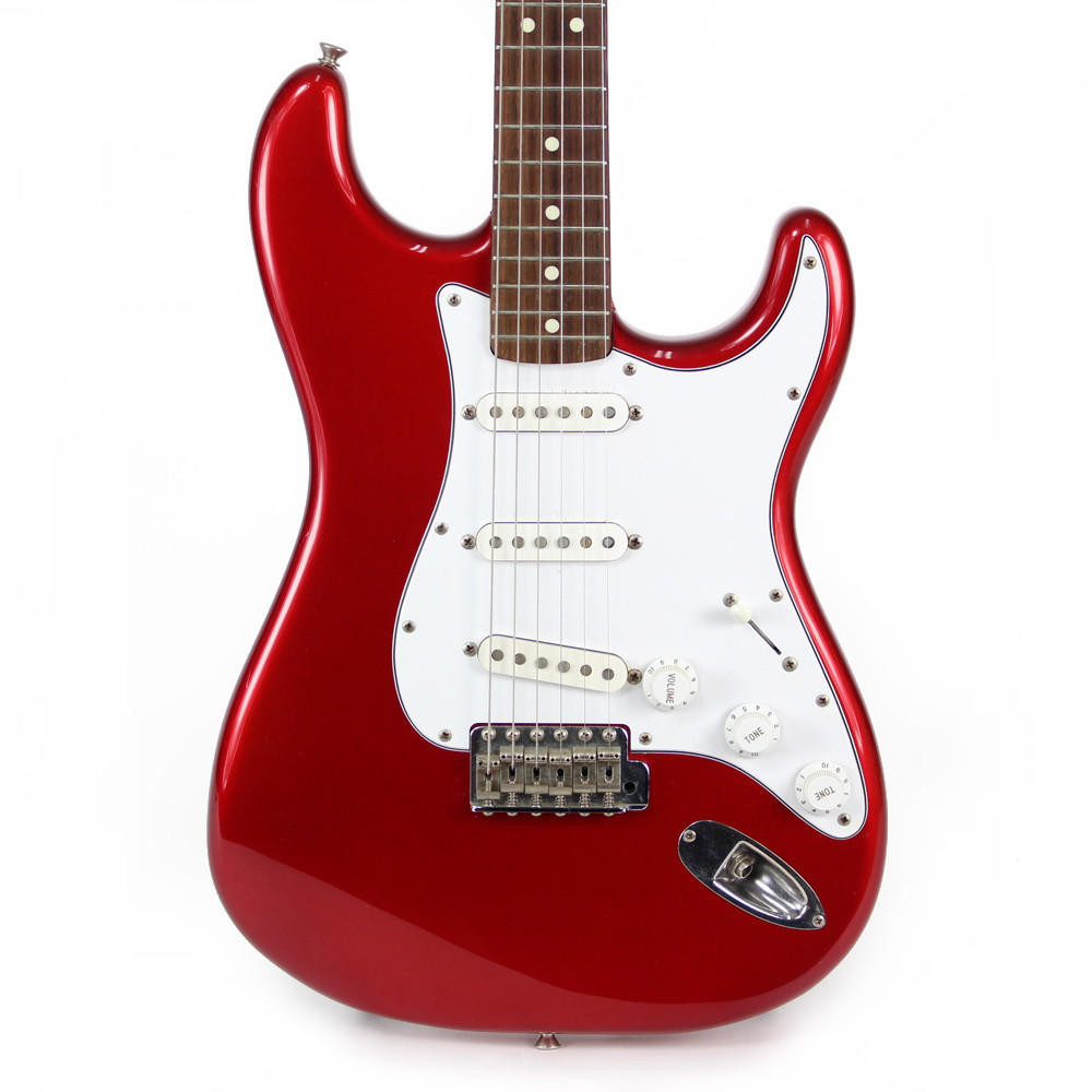 Used Fernandes Strat Copy Solid Body Electric Guitar in Red