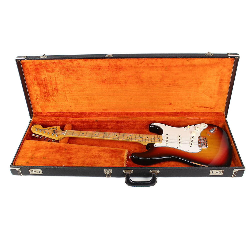ギター Vintage 1975 Fender Stratocaster SB Vintage 1975 Fender Stratocaster Electric Guitar Sunburst | Cream