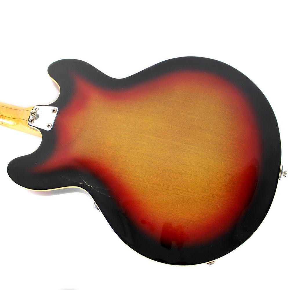Vintage 1960s Vox Bobcat Hollow Body Electric Guitar Sunburst