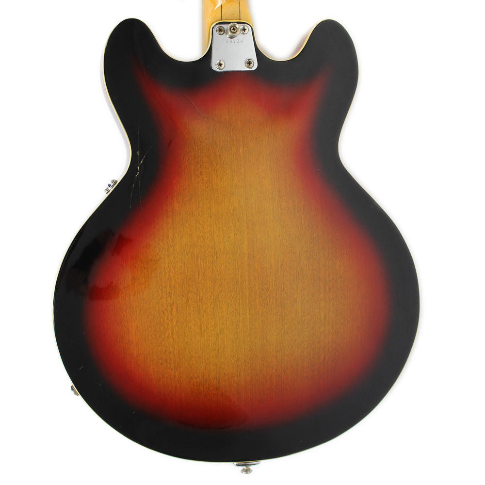 Vintage 1960s Vox Bobcat Hollow Body Electric Guitar Sunburst