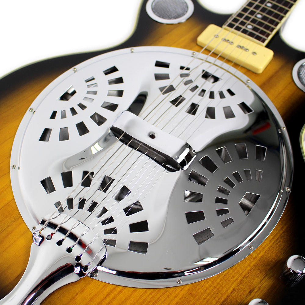 Used Eastwood Delta 6 Electric Reso-lectric Guitar Sunburst