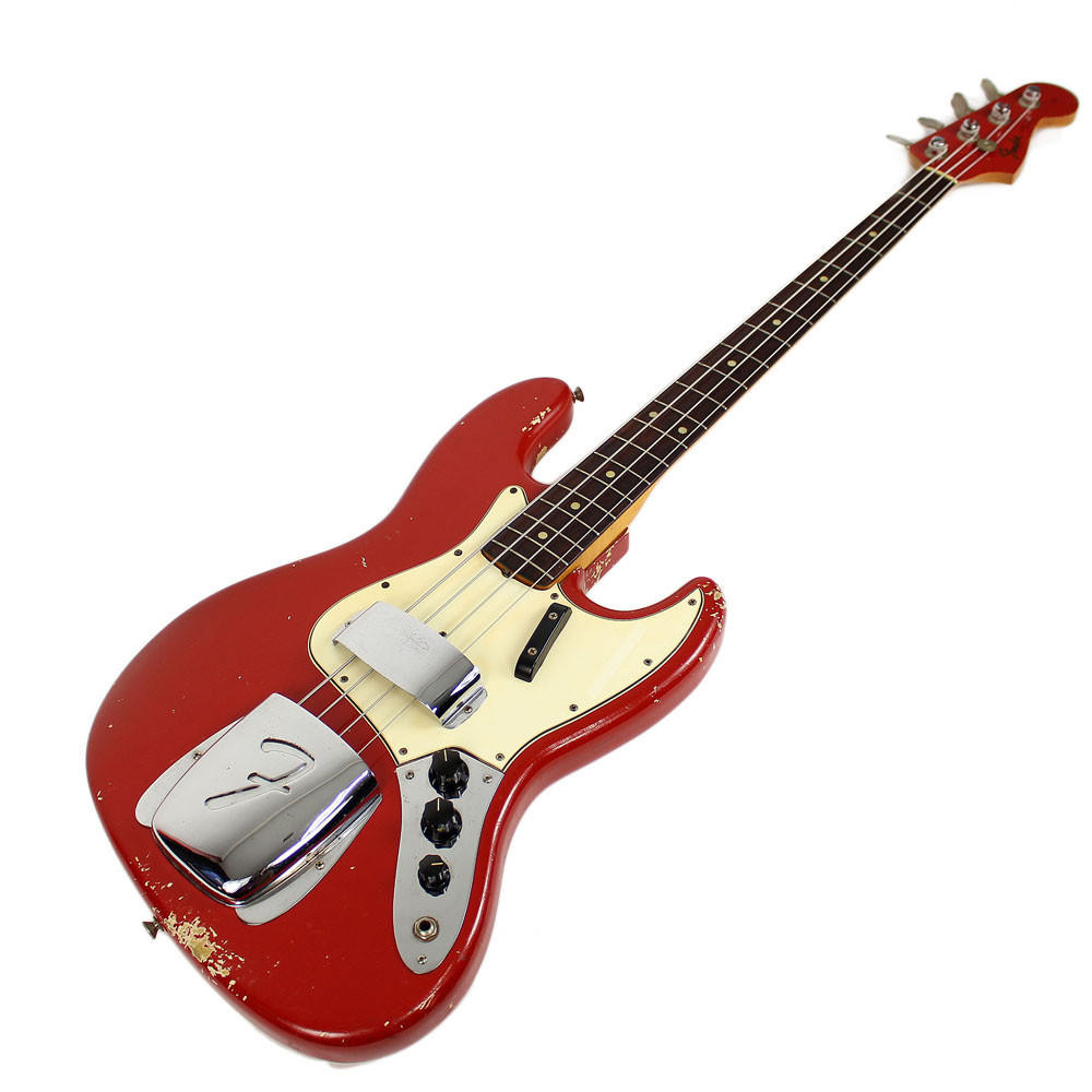 Vintage 1965 Fender Jazz Bass Rare Custom Color Dakota Red | Cream
