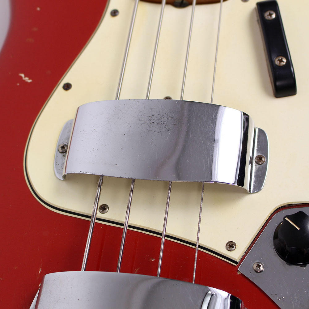 Vintage 1965 Fender Jazz Bass Rare Custom Color Dakota Red | Cream