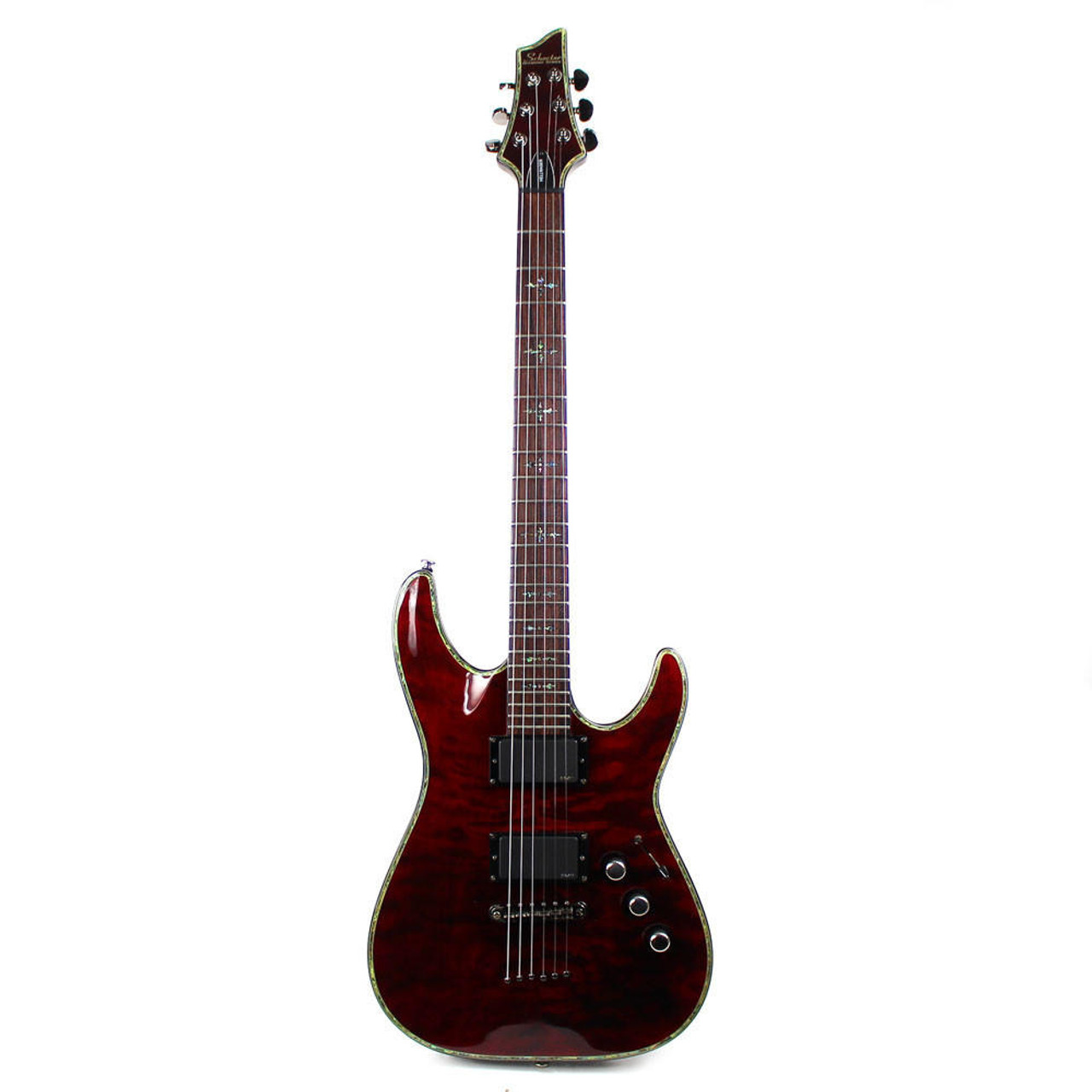 Used Schecter Diamond Series Hellraiser Electric Guitar Translucent Red