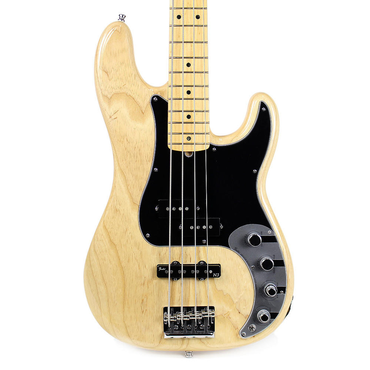 2011 Fender American Deluxe Precision Bass Natural Finish | Cream 