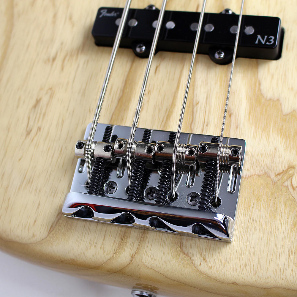 2011 Fender American Deluxe Precision Bass Natural Finish | Cream