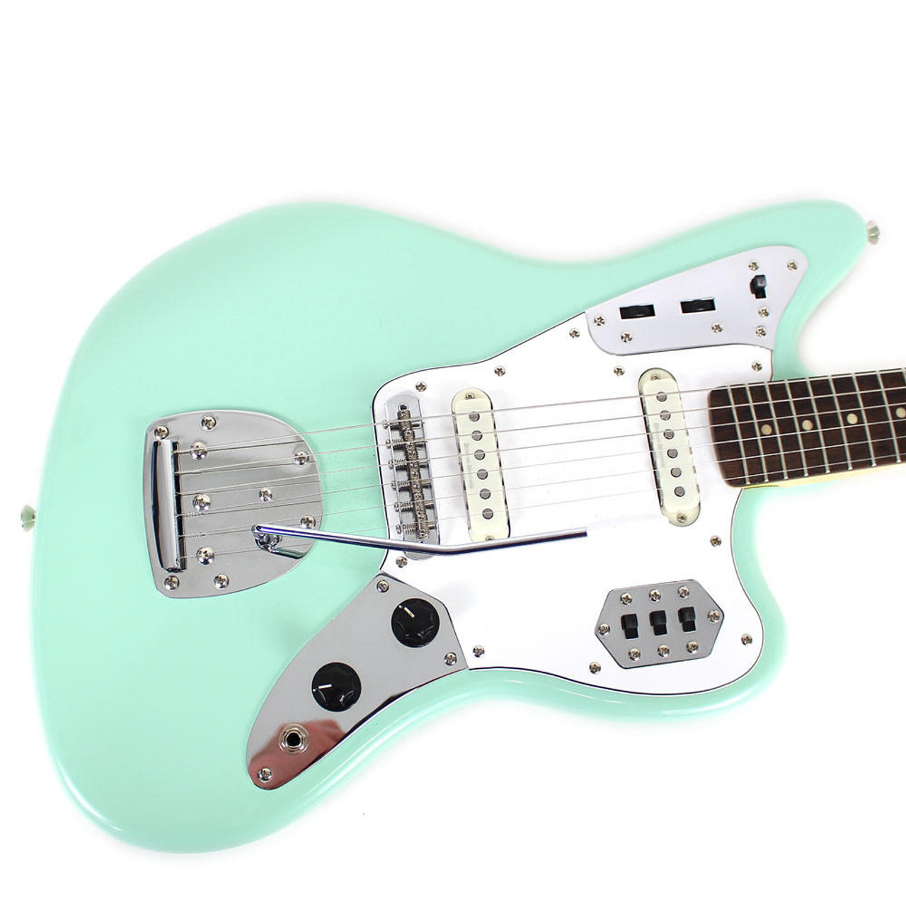 即発送No.044822 2011年 生産完了！綺麗！Squier VINTAGE MODIFIED JAGUAR FRD/R メンテ済み！mint フェンダー