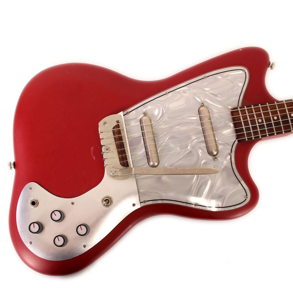 Used Danelectro 67 Hornet Electric Guitar Satin Red | Cream City Music