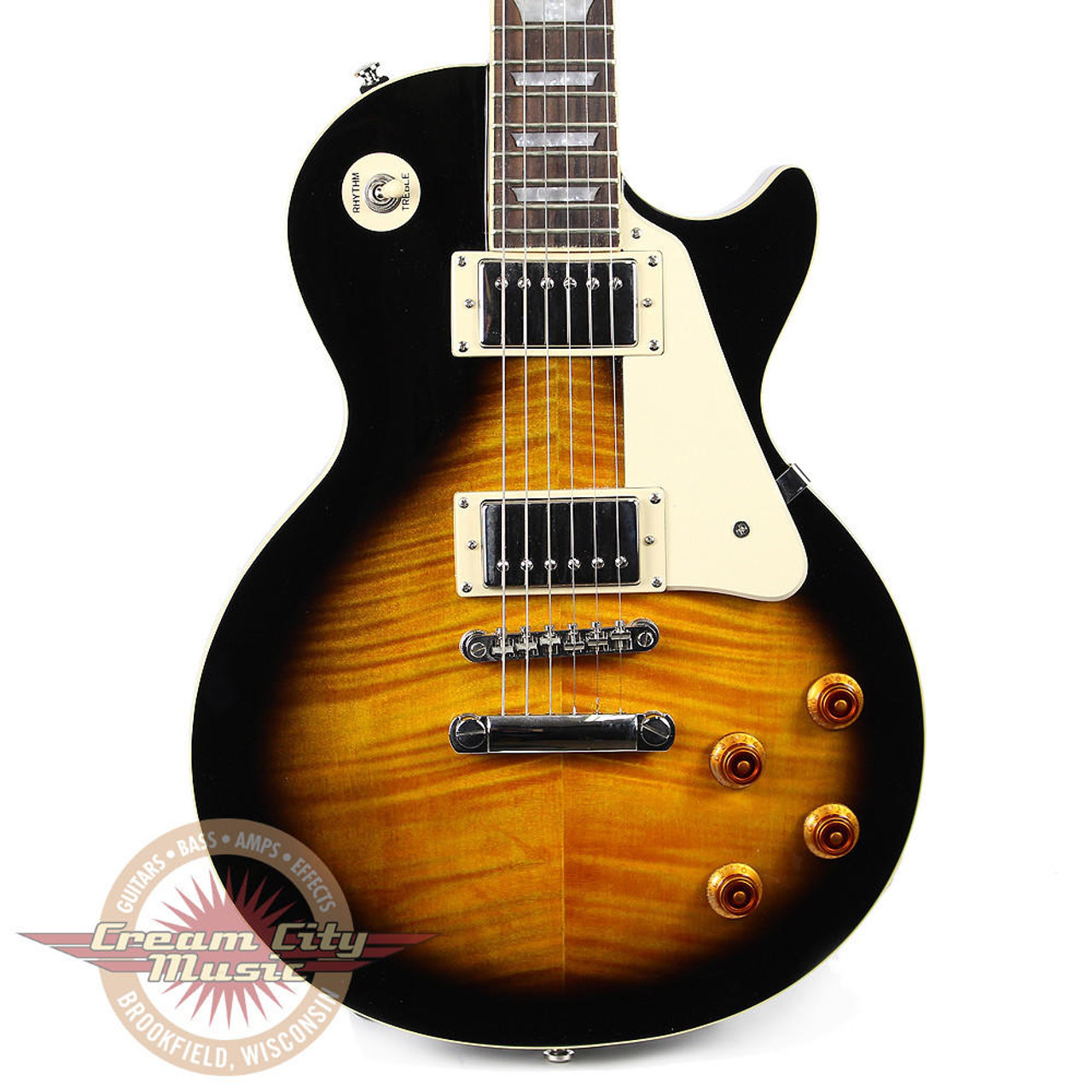 Used Epiphone Les Paul Standard Plus Top Tobacco Sunburst | Cream