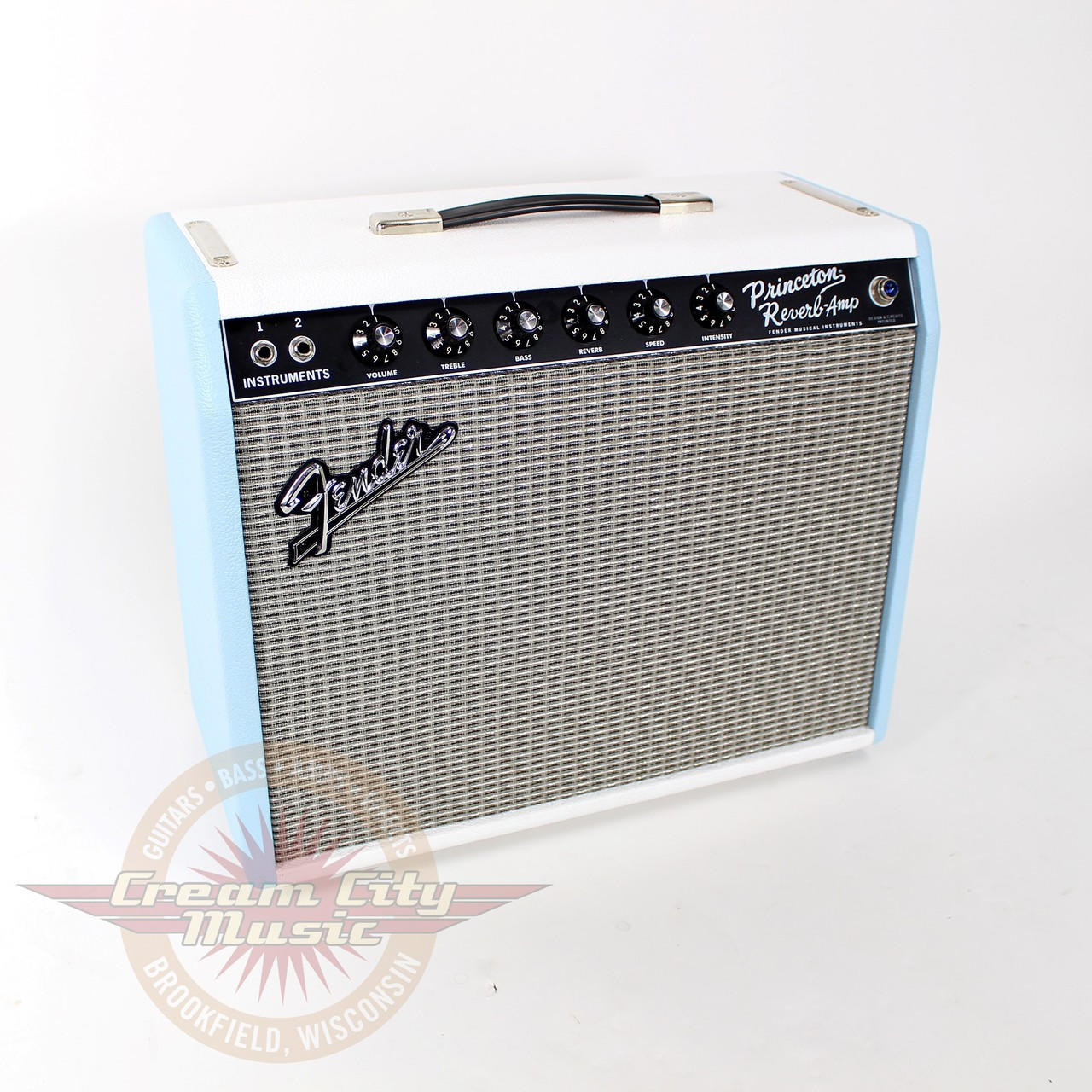 Princeton Reverb Blue 2012 Fender FSR '65 Princeton Reverb Surf-Tone Blue 12W 1x10 Tube Combo ...