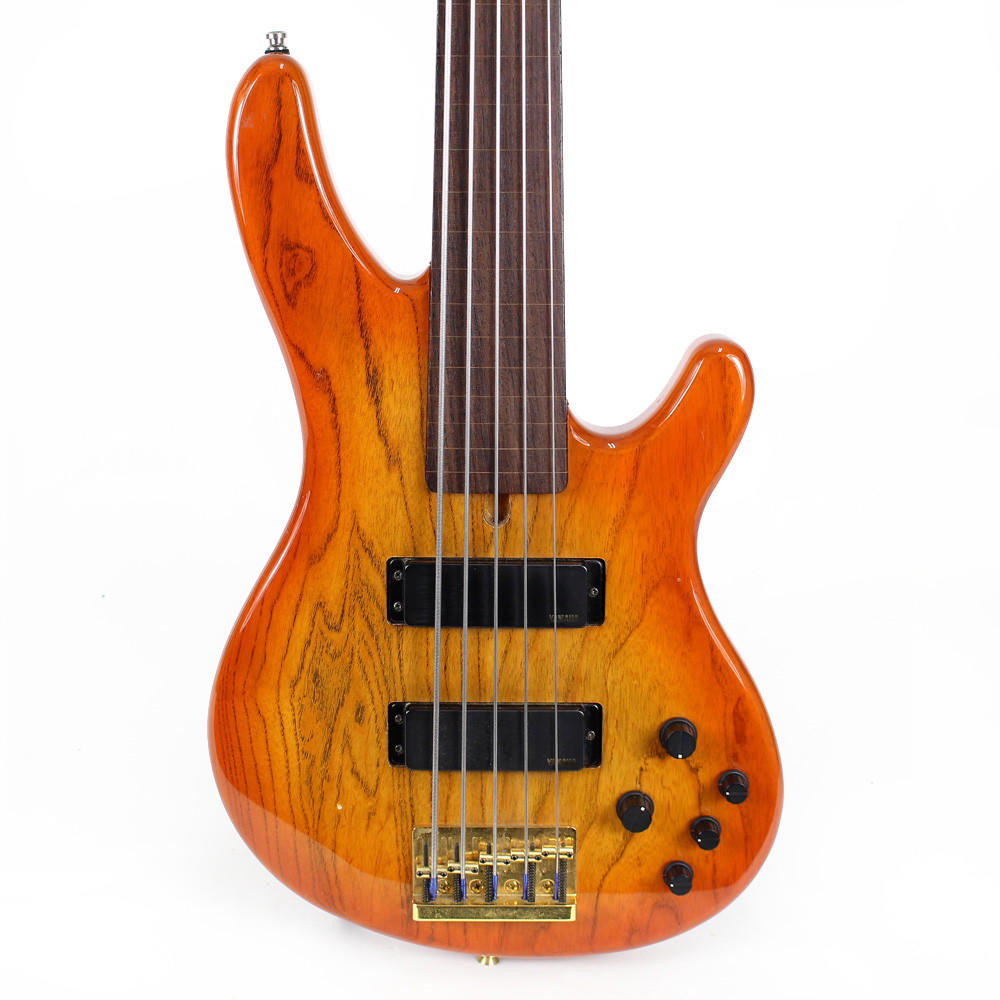 Used Yamaha TRB-5 5-String Fretless Electric Bass in Cherry 