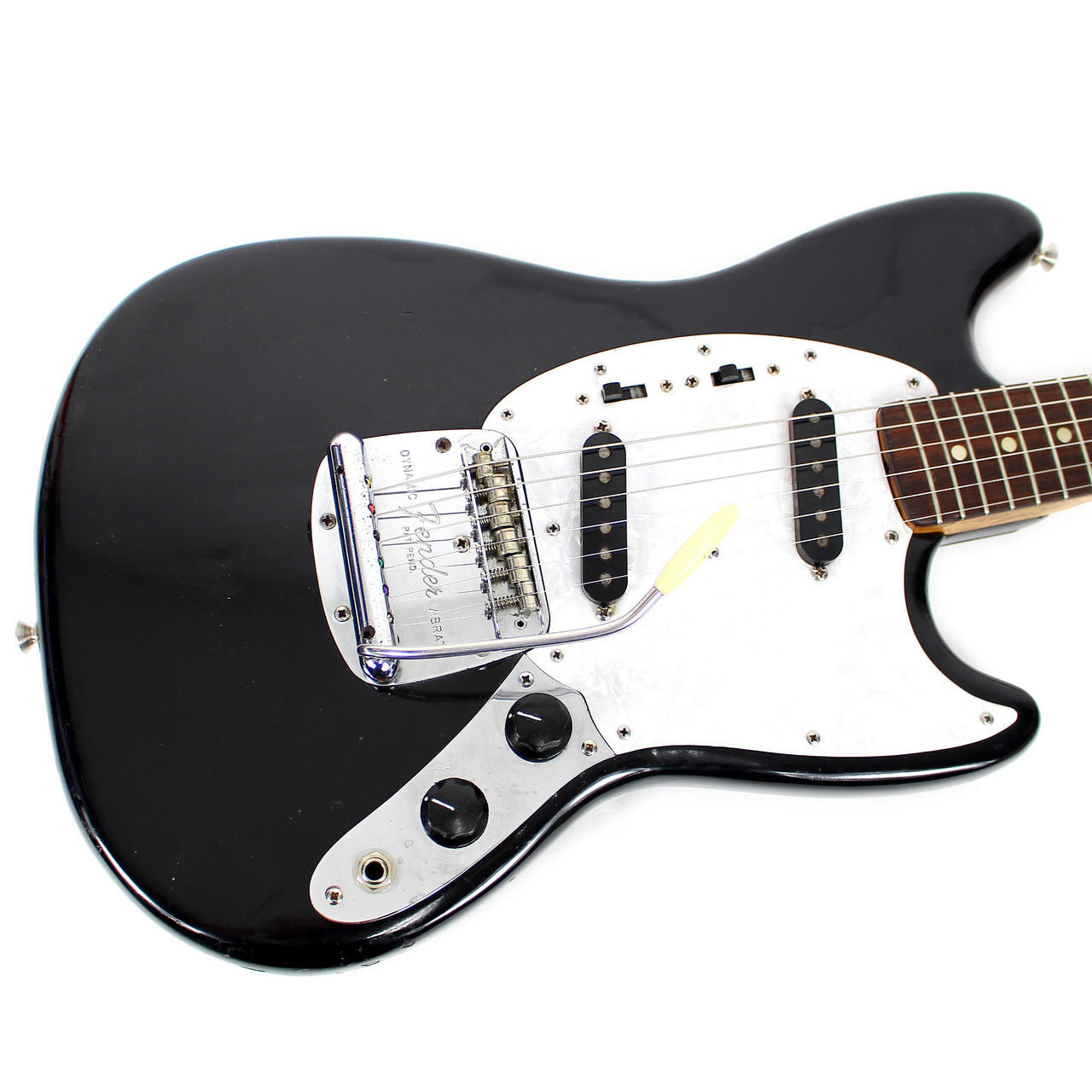 Vintage 1974 Fender Mustang Electric Guitar Black | Cream City Music