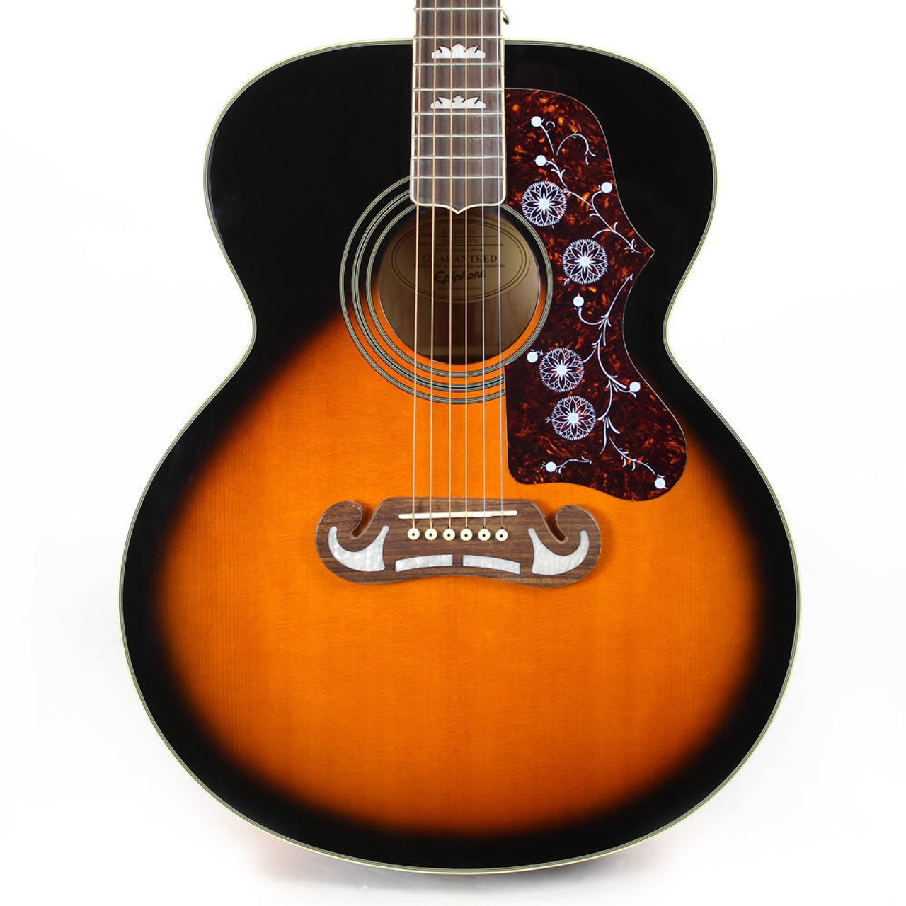 2010 Epiphone EJ-200 Jumbo Acoustic Guitar in Vintage Sunburst