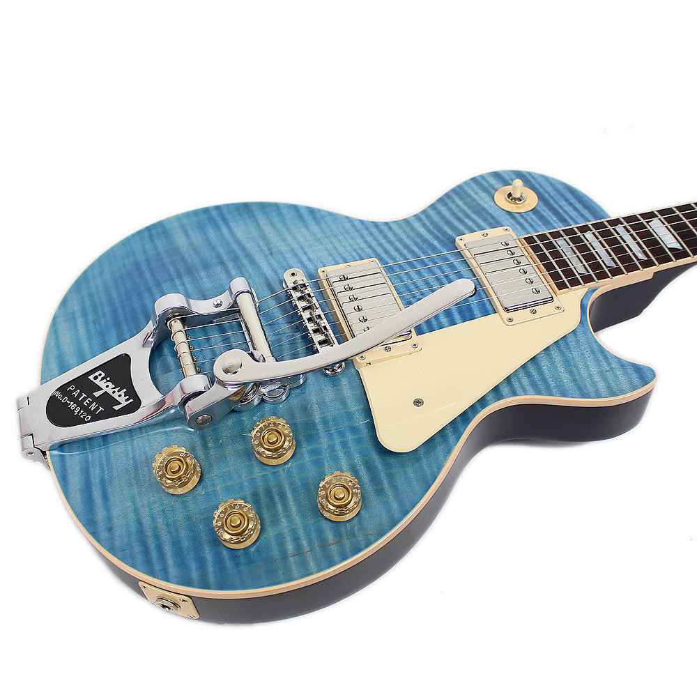 2015 Gibson Les Paul Traditional Electric Guitar Ocean Blue | Cream ...