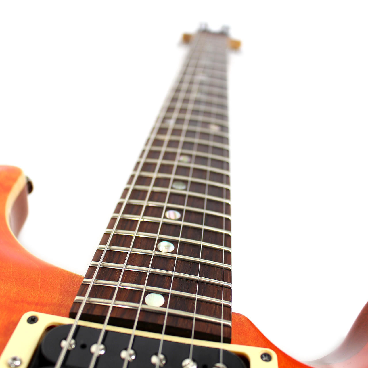 2002 PRS CE-24 Electric Guitar Orange Flame Maple | Cream
