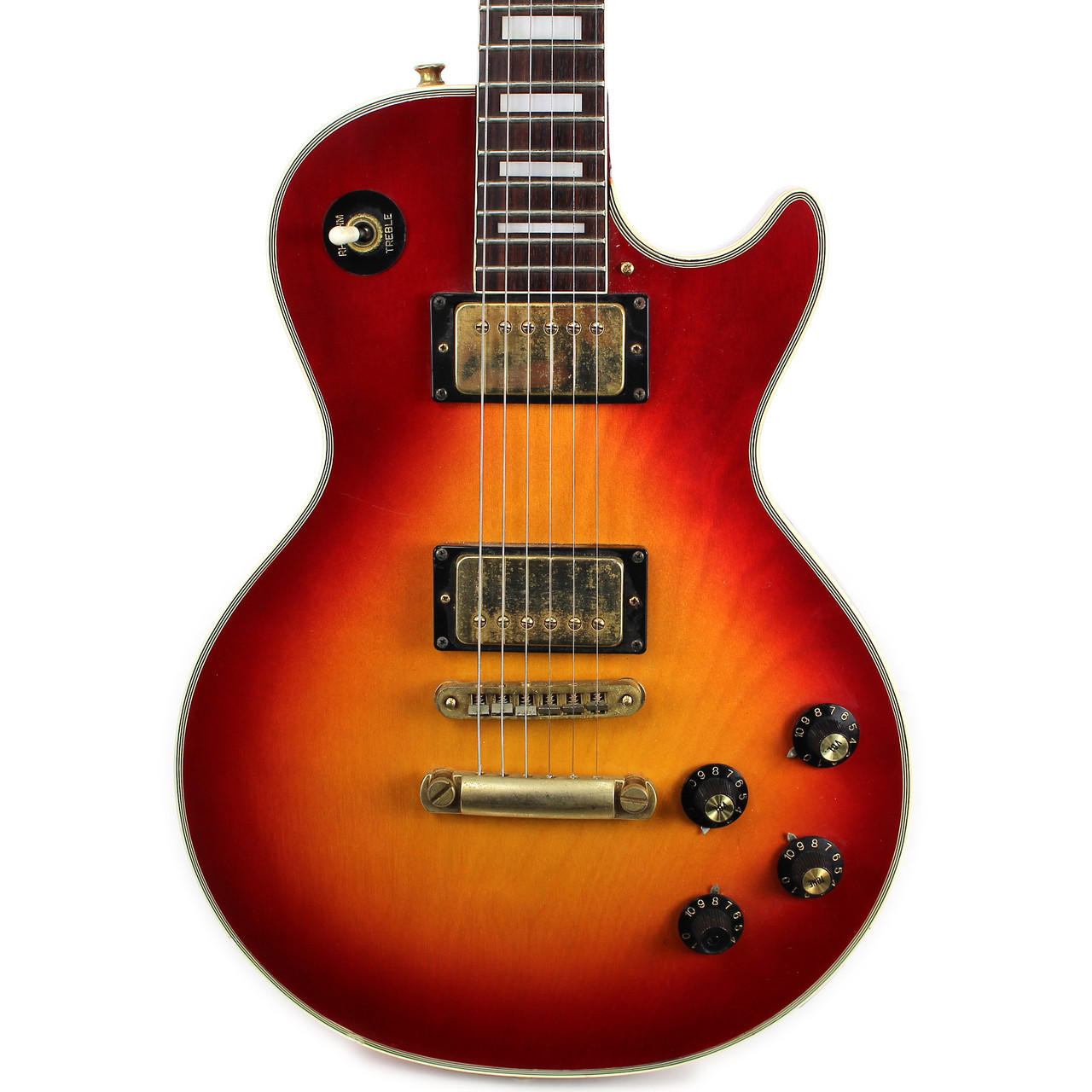 Vintage 1970s Bradley Custom Electric Guitar Cherry Sunburst