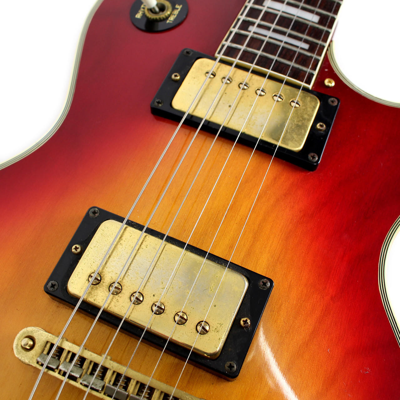 Vintage 1970s Bradley Custom Electric Guitar Cherry Sunburst Cream