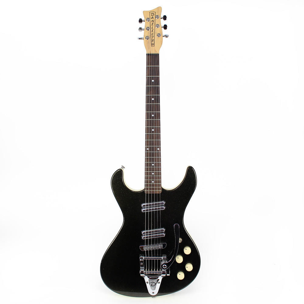 Used Danelectro Hodad Electric Guitar in Black Gold Sparkle