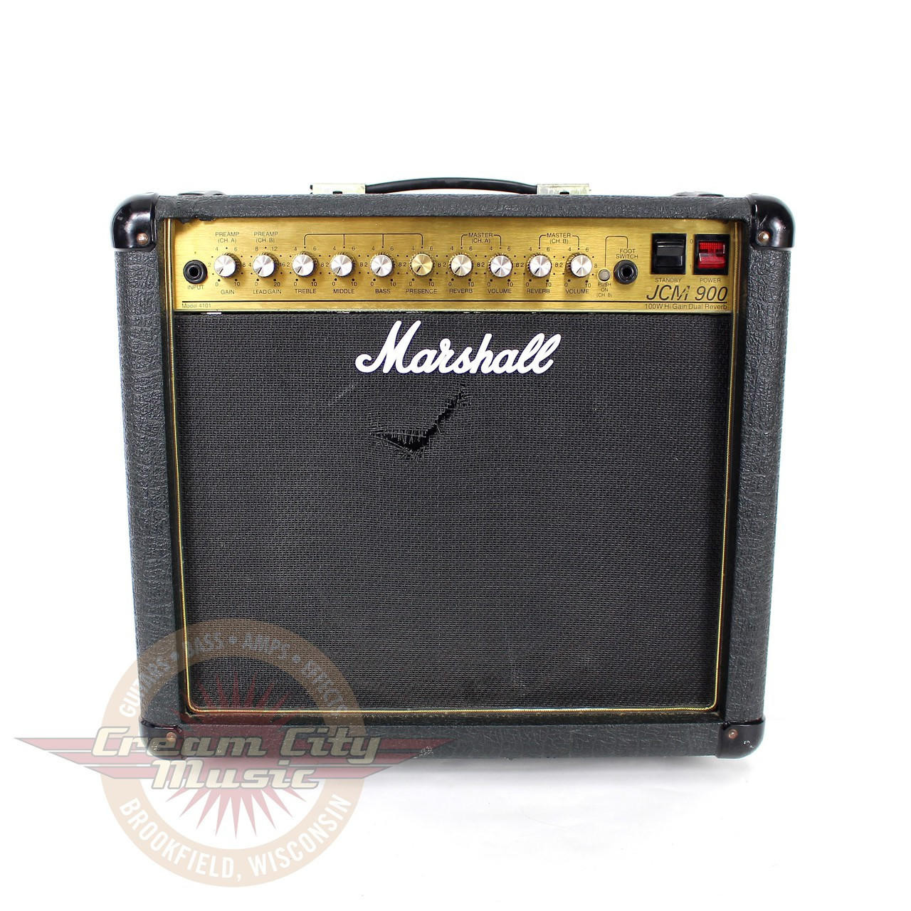 1991 Marshall JCM900 Model 4101 100W 1x12 Tube Combo Amp | Cream
