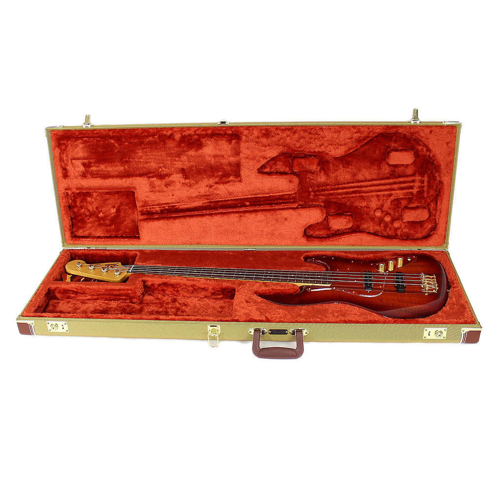 2013 Fender Jazz Bass Made In Japan Flame Koa Top Sunburst Finish