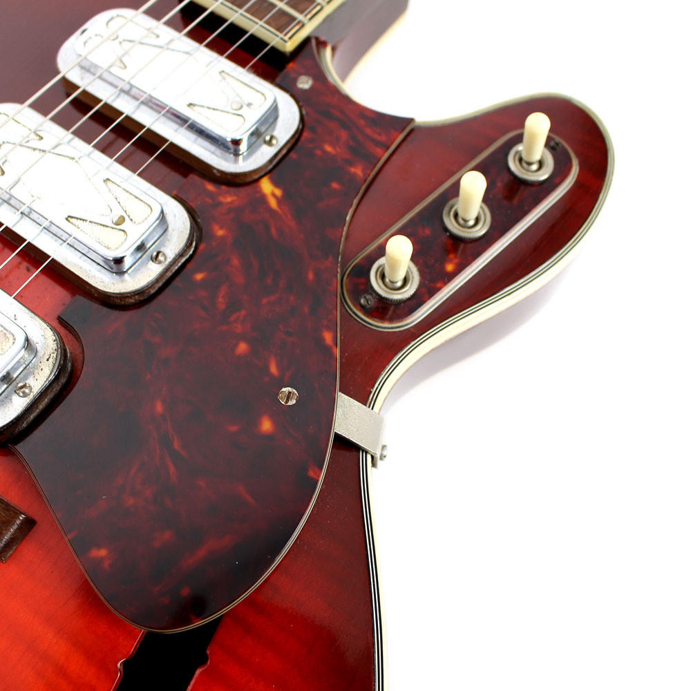 Vintage 1960s Silvertone Model 1454 Hollow Body Electric Guitar