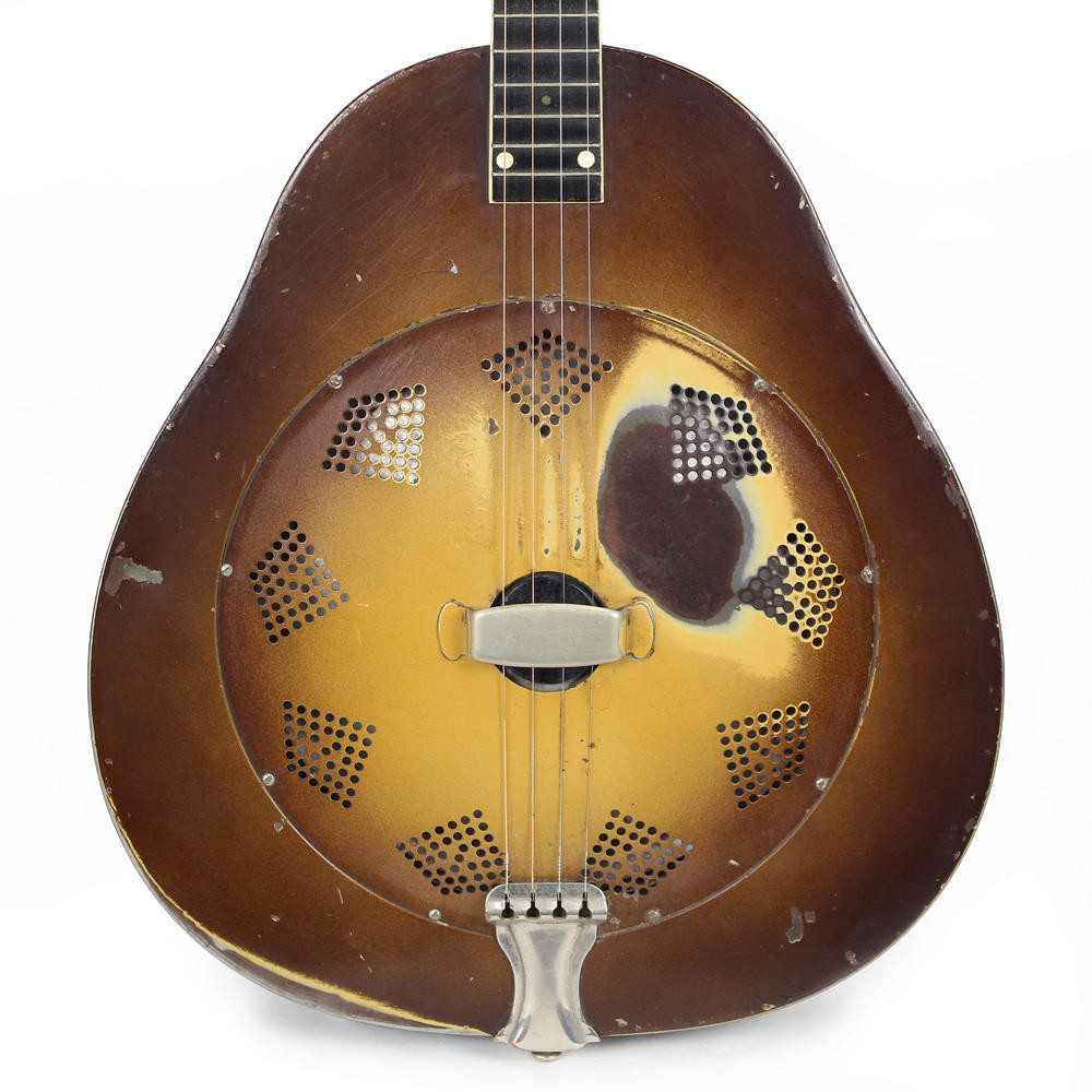 1928 National Triolian Tenor Resonator in Walnut Sunburst | Cream