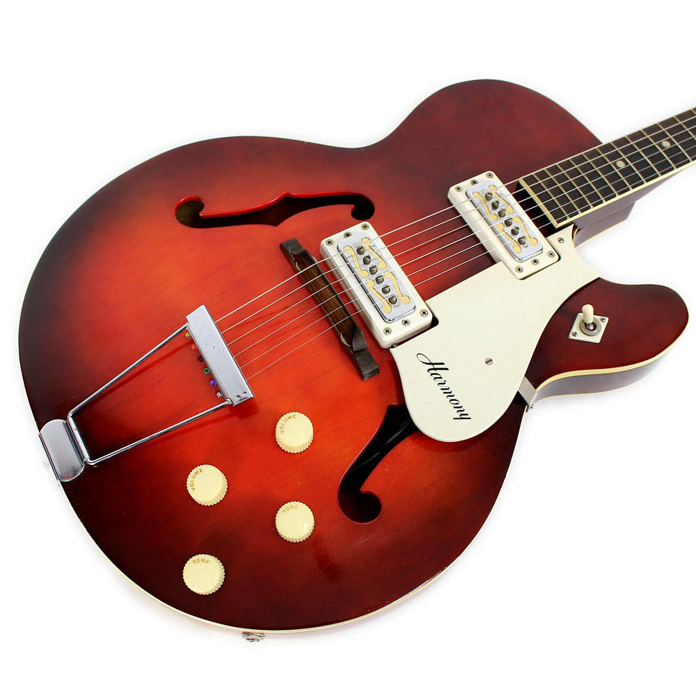 Vintage 1960s Harmony Rocket Hollow Body Electric Guitar Sunburst