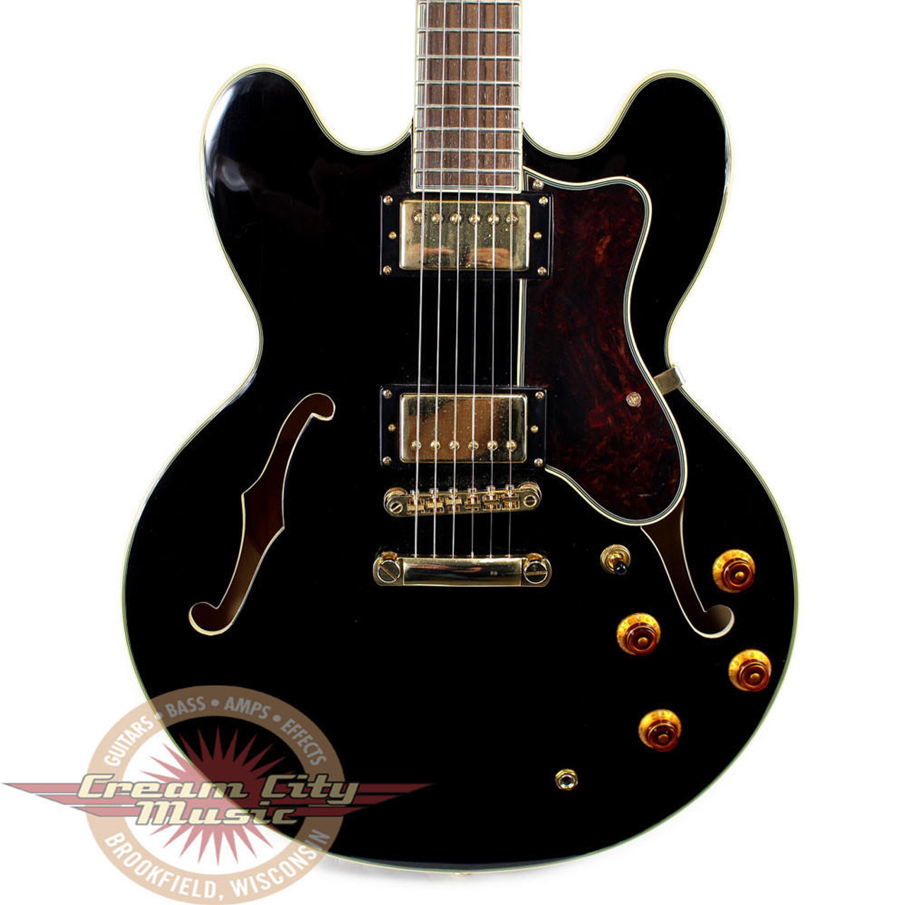 2013 Epiphone Sheraton II Semi Hollow Body Electric Guitar Ebony