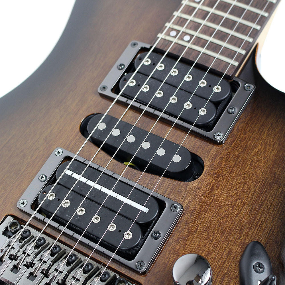 2015 Ibanez Prestige S5570 in Transparent Black Sunburst | Cream