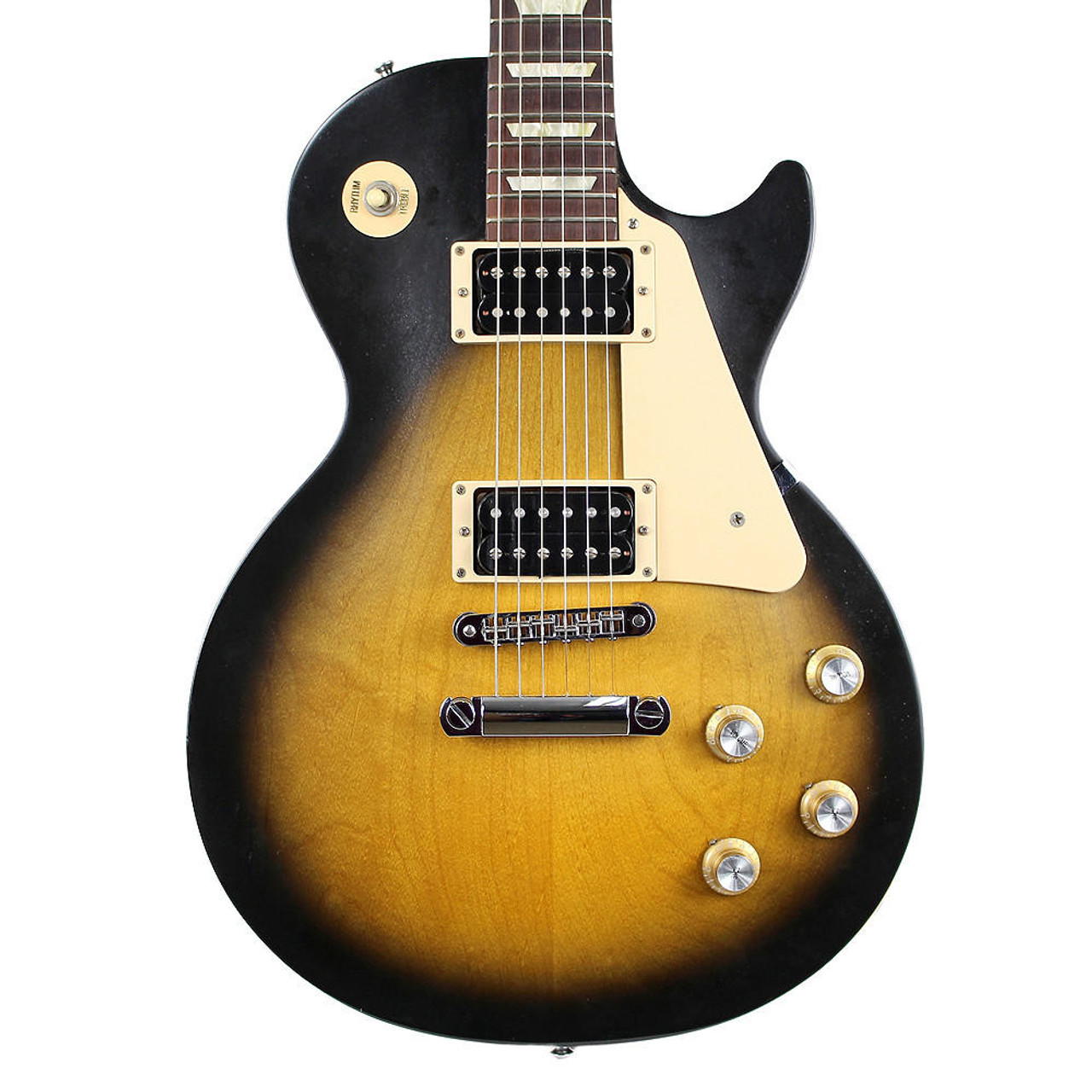 2012 Gibson Les Paul Studio '50s Tribute Humbucker Electric Guitar Satin  Vintage Sunburst Finish