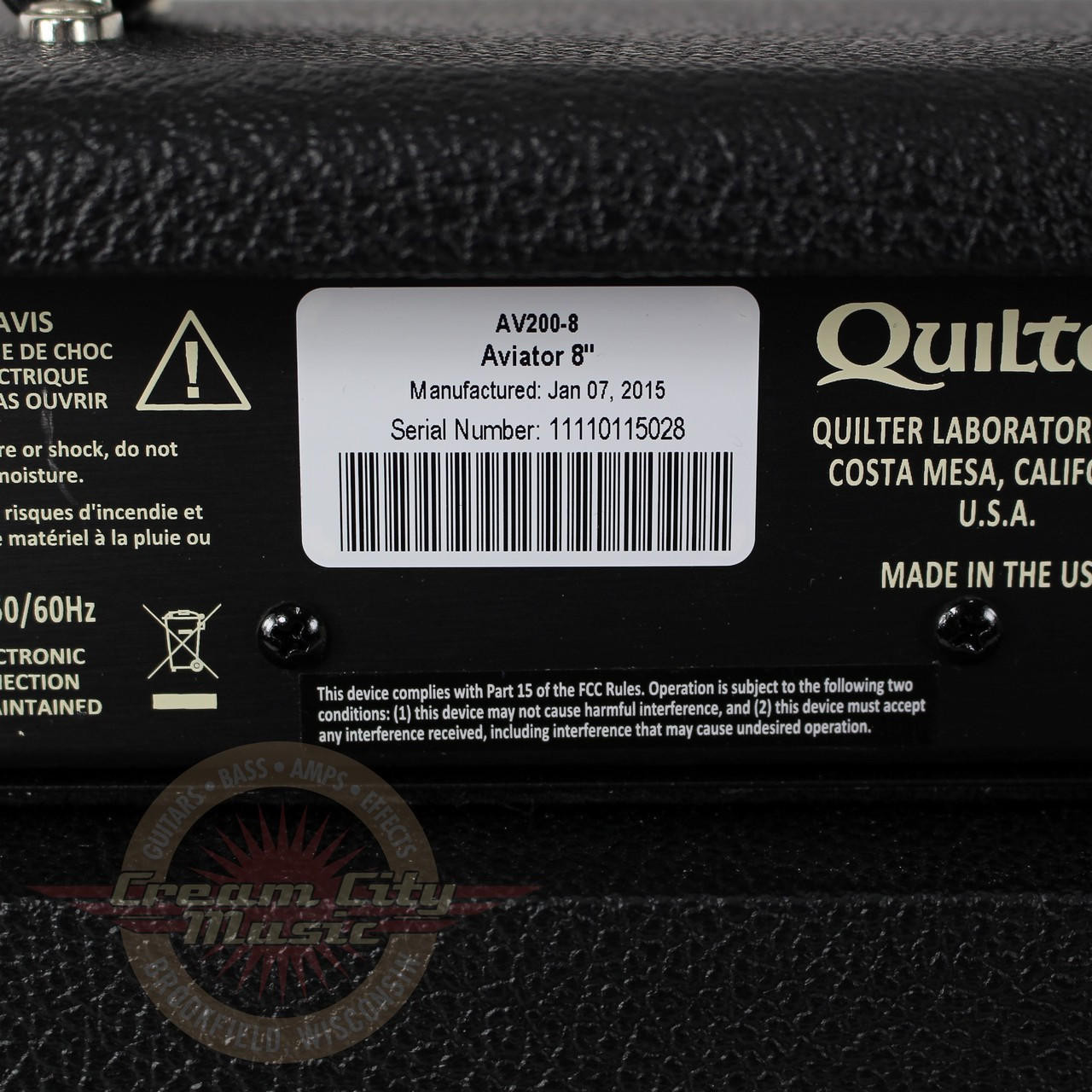 2015 Quilter AV2008 Aviator 100W 1x8 Guitar Combo Amp Cream City Music