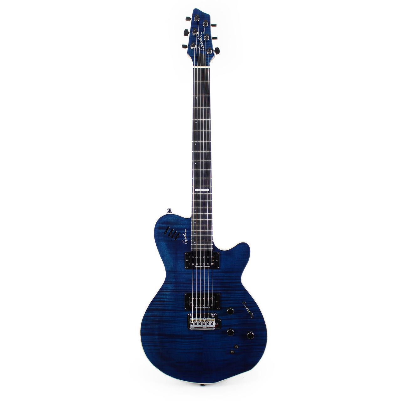 Godin LGXT 3 Voice Electric Guitar in Trans Blue AA Top B-Stock 