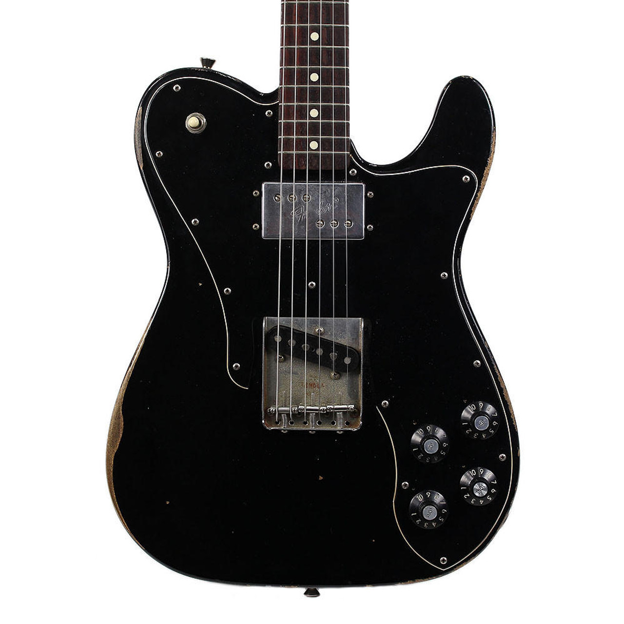 2009 Fender Road Worn '72 Telecaster Custom Electric Guitar Black Finish