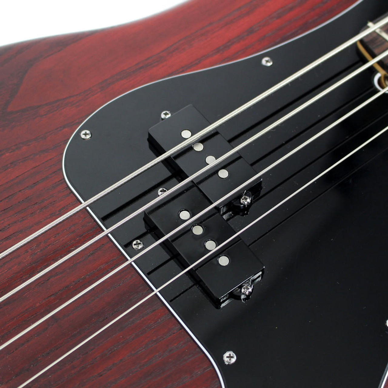 2012 Fender FSR American Standard Hand Stained Ash Precision Bass in  Mahogany Stain