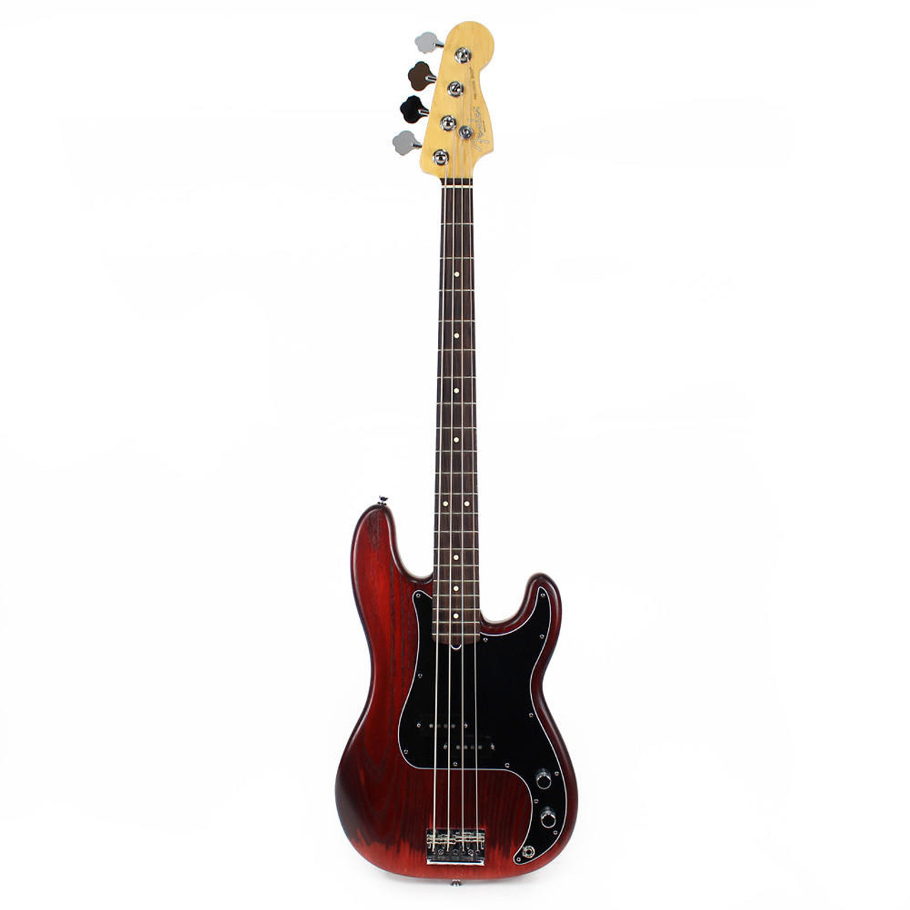 2012 Fender FSR American Standard Hand Stained Ash Precision Bass in  Mahogany Stain