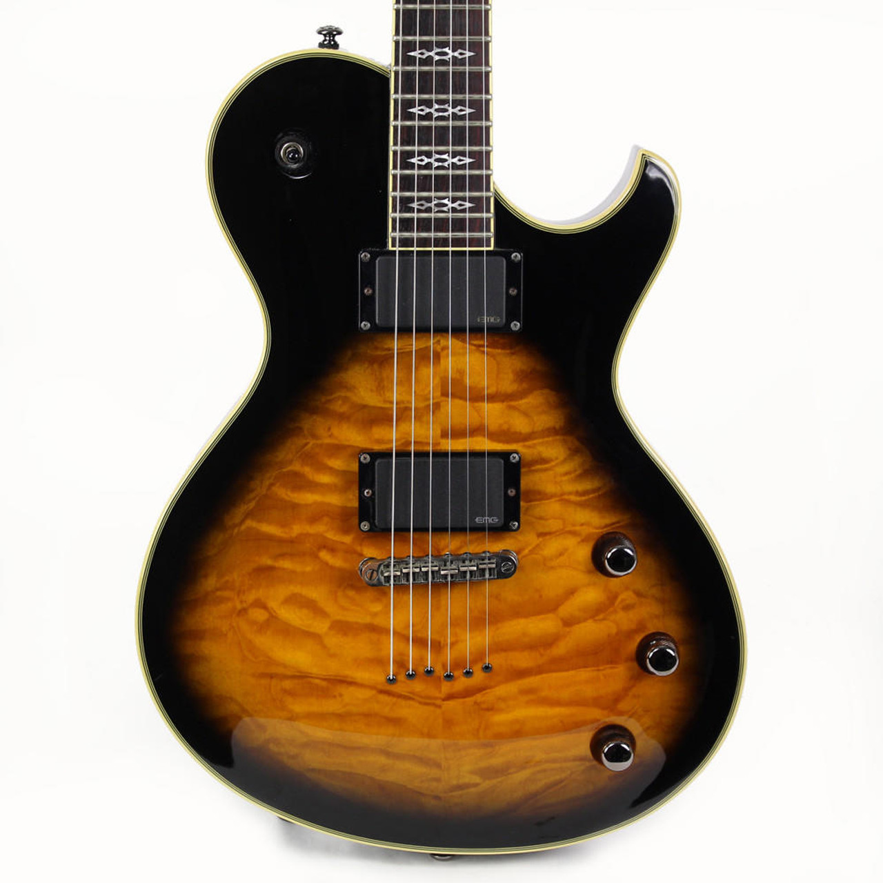 2011 Schecter Hellraiser Solo 6 w/ Quilt Maple Top and Active EMGs in  Vintage Sunburst