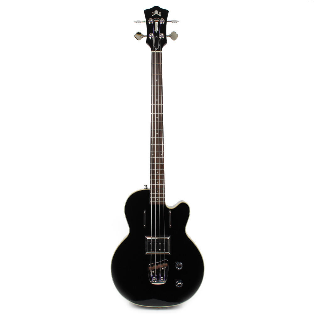 Used Guild M-85 Semi-Hollow Body Electric Bass in Black