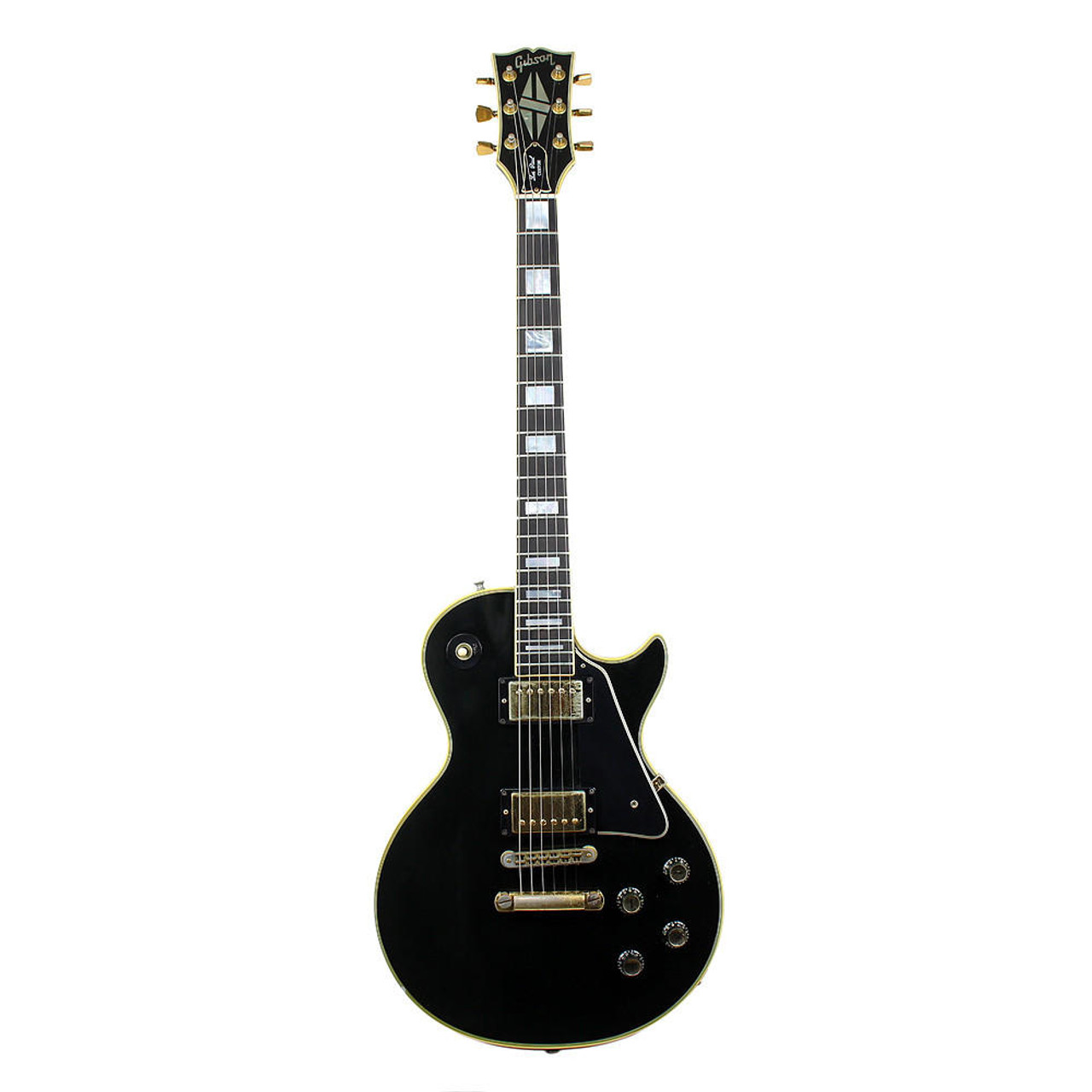 Vintage 1977 Gibson Les Paul Custom Electric Guitar Black | Cream