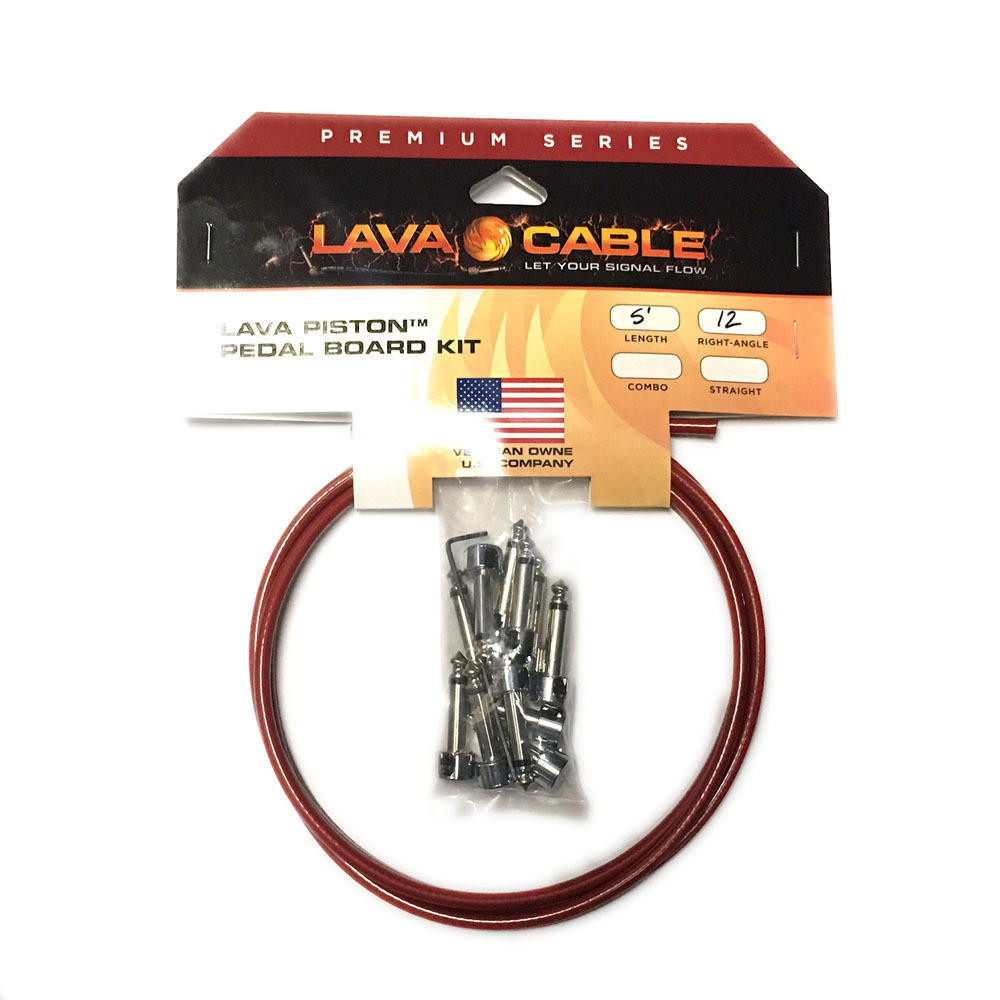 Lava Cable Piston Series Pedal Board Cable Kit Red Cream City Music